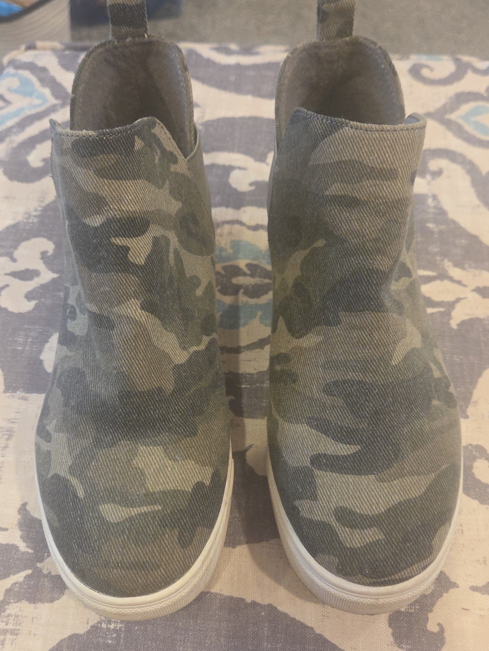 Camouflage Slip-On Boots - Green Camo
